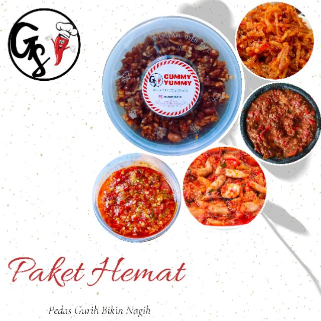 

GUMMY PAKET HEMAT SAMBAL & KERING TEMPE TERI 220 gr