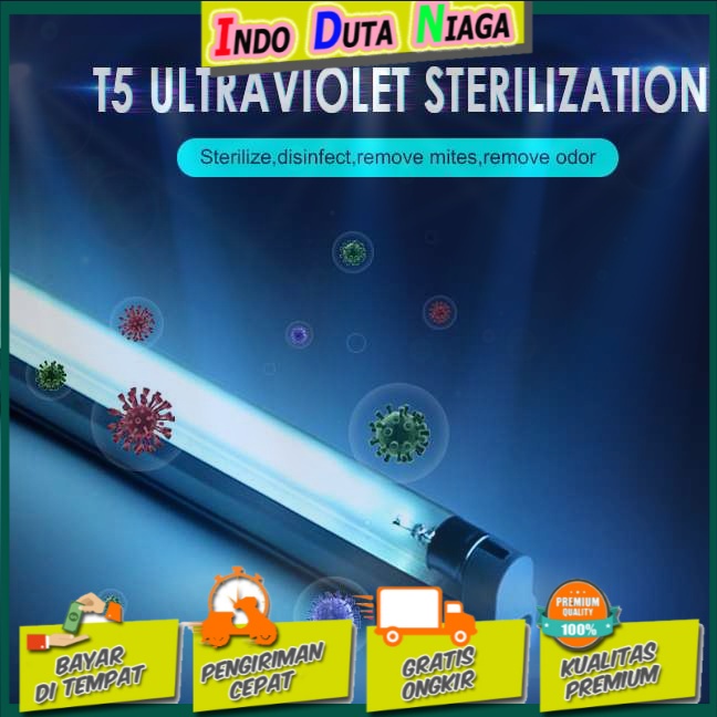 Lcamaw Lampu UV Ultraviolet Sterilizer Virus Bakteri 8W - JP-T5-UV