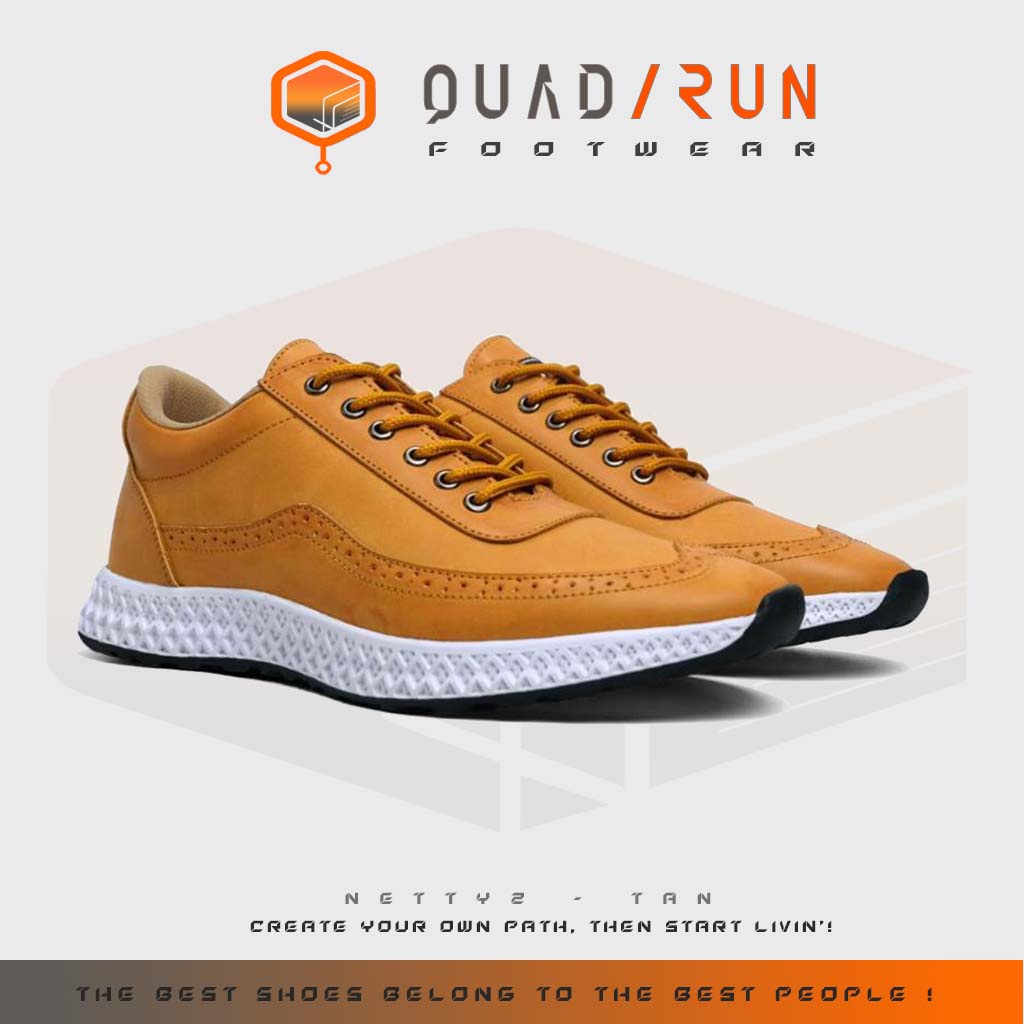 Sneakers Big Size 38-52 QuadRun Footwear - Nettyz Series | Sepatu Pria Kasual Jumbo Ukuran 42 43 44 