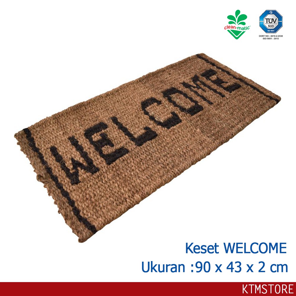 Keset Kaki Keset Ijuk Welcome Cleanmatic 180141 Coco Mat