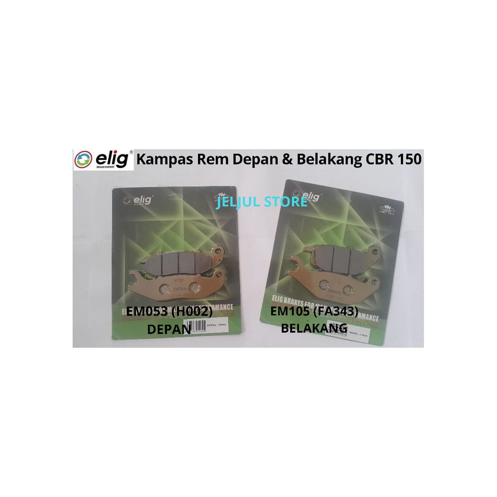 EM053 & EM105 ELIG KAMPAS REM DEPAN & BELAKANG CBR 150 OLD