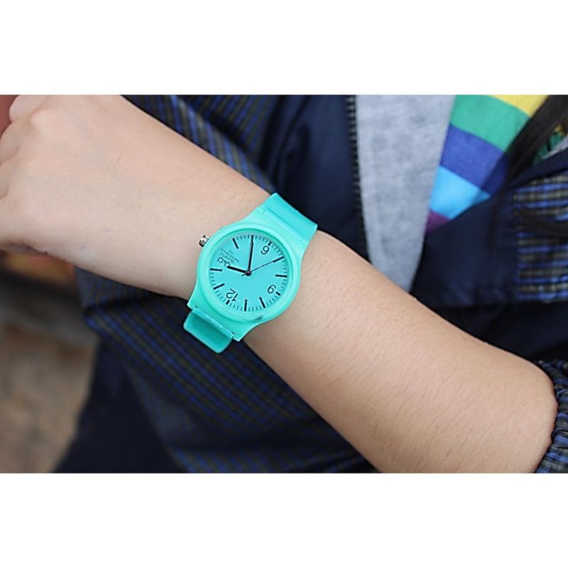 JAM TANGAN WANITA ANTI AIR JAM CEWEK WARNA-Tocska
