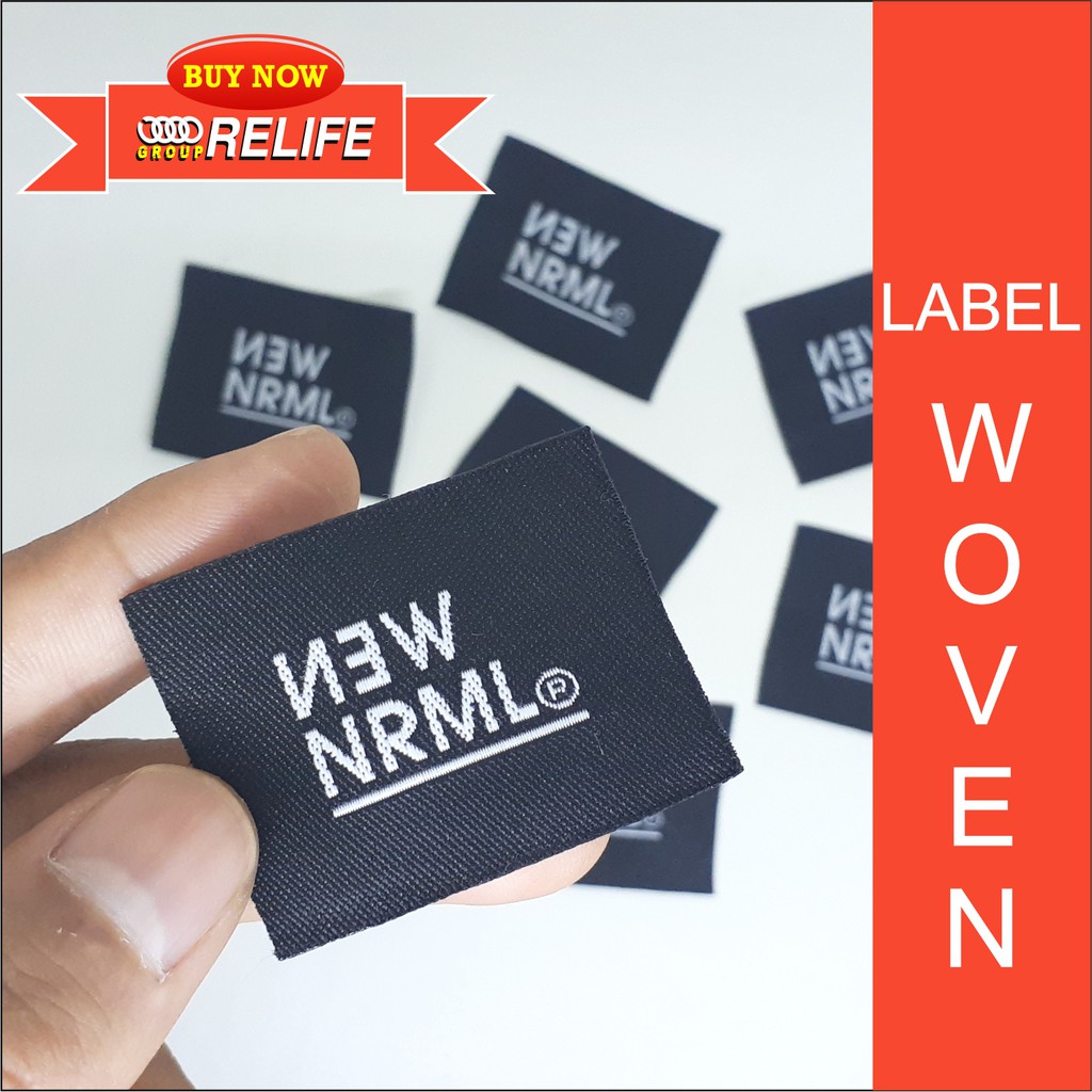 

LABEL WOVEN DAMASK | LABEL RAJUT/TENUN | UNTUK UKURAN LEBAR 4 CM