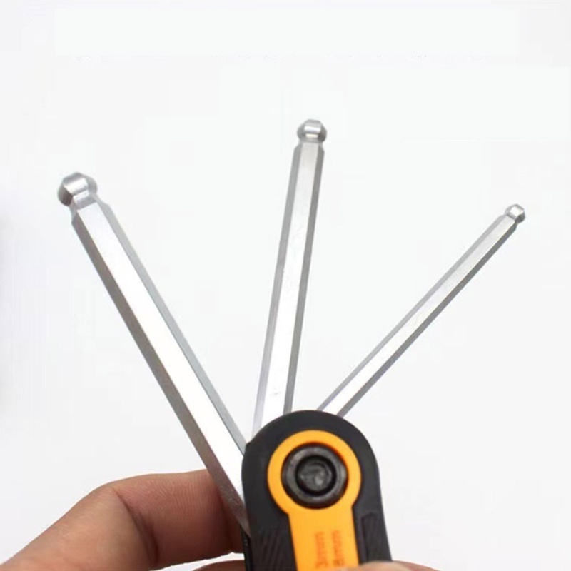 Set Kunci Pas Lipat Hexagon Adjustable Mudah Digunakan