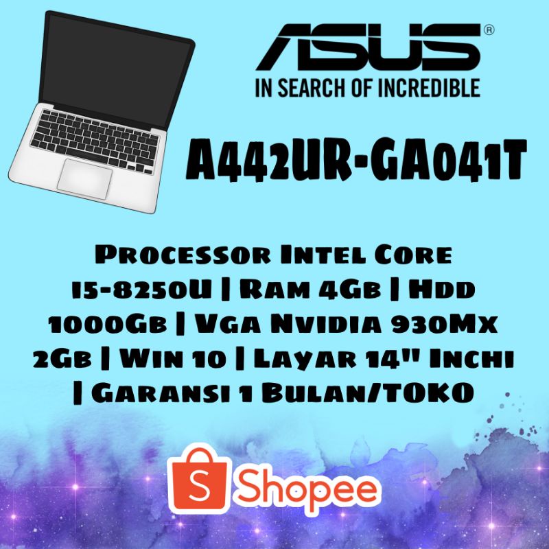 ASUS A442UR - GA041T Intel Core i5-8250U