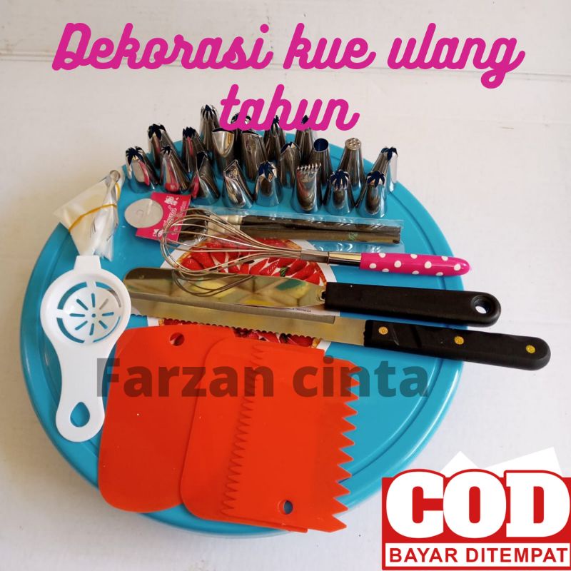 Jual PERALATAN DEKORASI KUE ULANG TAHUN CAKE TRAY | Shopee Indonesia