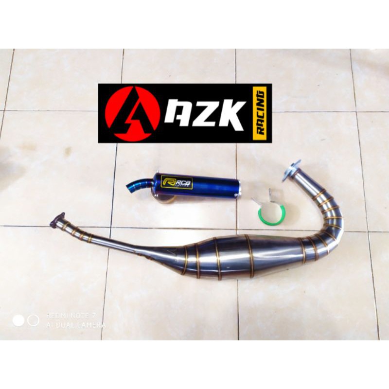 RCB Knalpot NINJA RR / Ninja 150 RR Stainless Blue