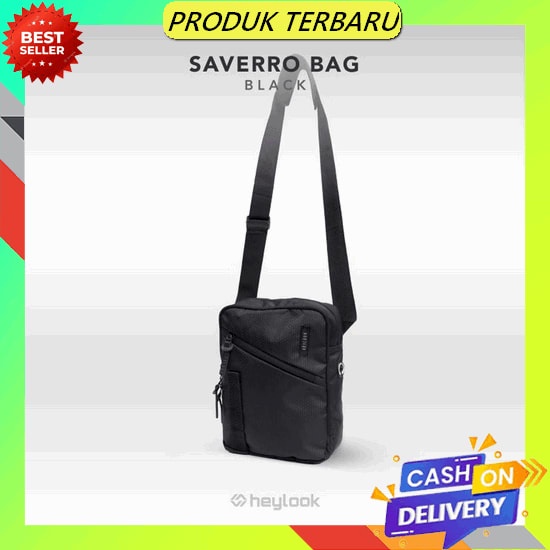 Tas Selempang Slempang Slingbag Sling Bag Distro Skate Fennel Hitam Polos Pria Laki Laki Cowok Sling