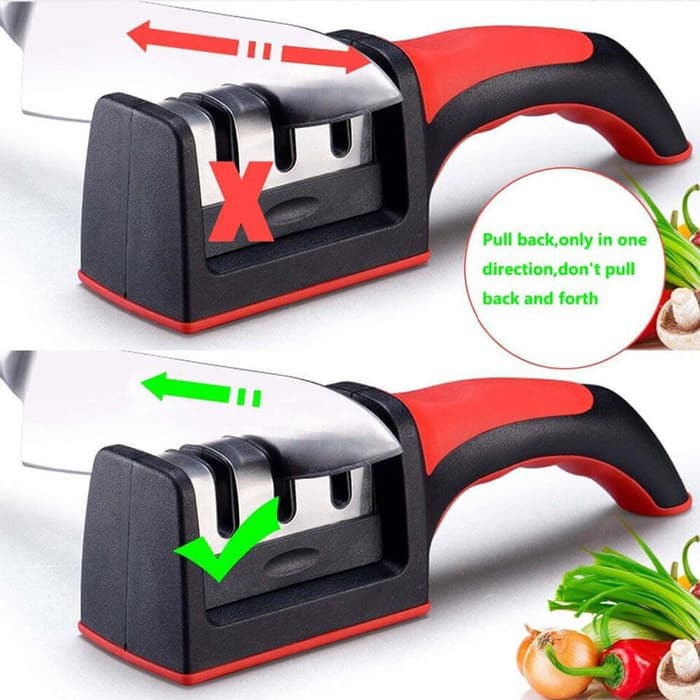 Pengasah Pisau HCK 168 Knife Sharpener 1134-Pengasah Pisau Hitam