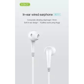 ROBOT RE701 Soft In Ear 3.5mm Wired Headset with High Definition Sound Quality