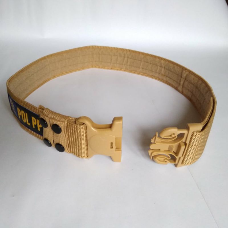 SABUK KOPEL POL PP COKLAT LOGO EMBOS