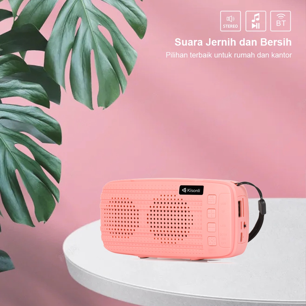 Speaker Bluetooth Wireless Portable Kisonli S20 HD Audio TF Card Support - XOBOX.ID