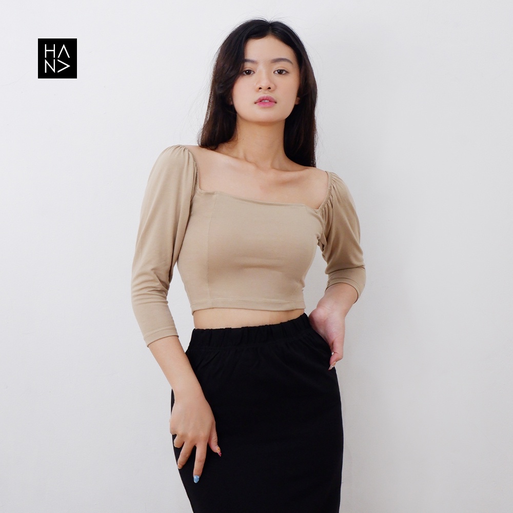 HanaFashion JKT - Patricia Crop Top Stylish Wanita Murah - CT093