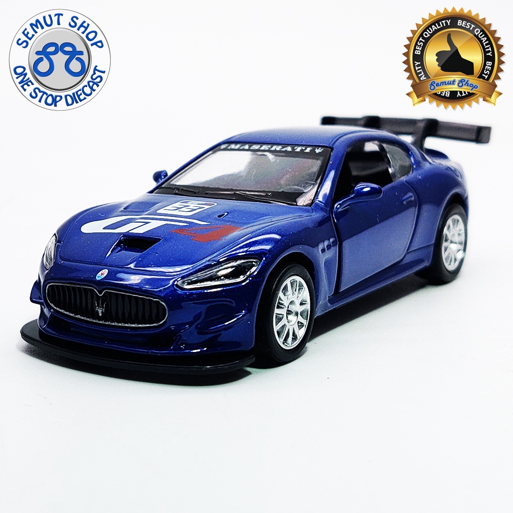 Apolo MSZ Maserati GranTurismo MC GT4 2016 Metalic Blue Miniatur Mobil