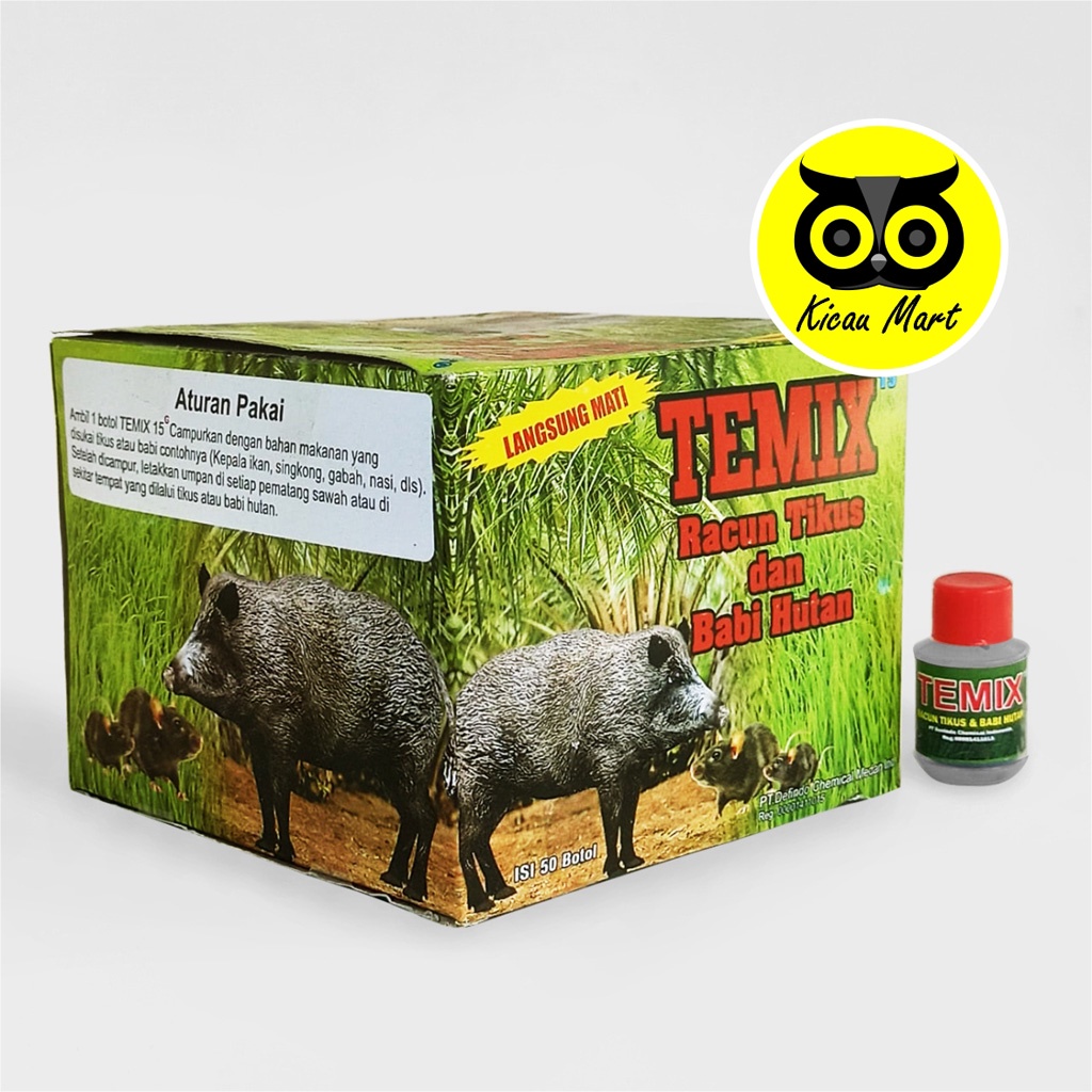 Temix Botol 15 Gr Racun Tikus Ampuh Basmi Hama Tikus Babi Hutan Celeng Monyet Themix Asli Themik Original Ampuh Basmi Hama