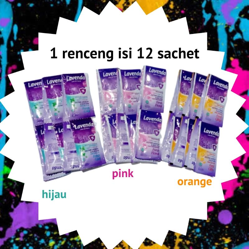 lavenda 8gr lotion anti nyamuk isi 12 sachet ( 1 renceng )