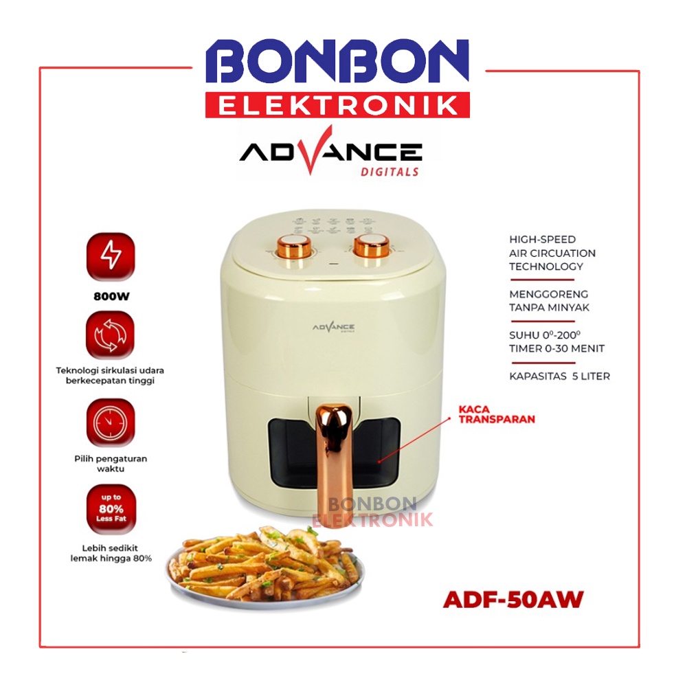 Advance Electric Air Fryer ADF-50AW 800 Watt 5L / ADF 50AW