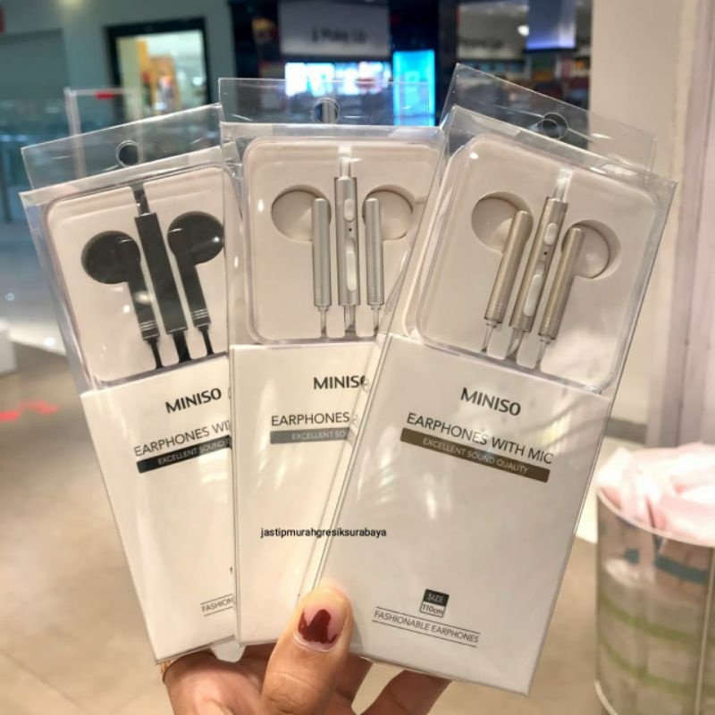 EARPHONES WITH MIC MINISO EARPHONES MINISO HEADSET MINISO
