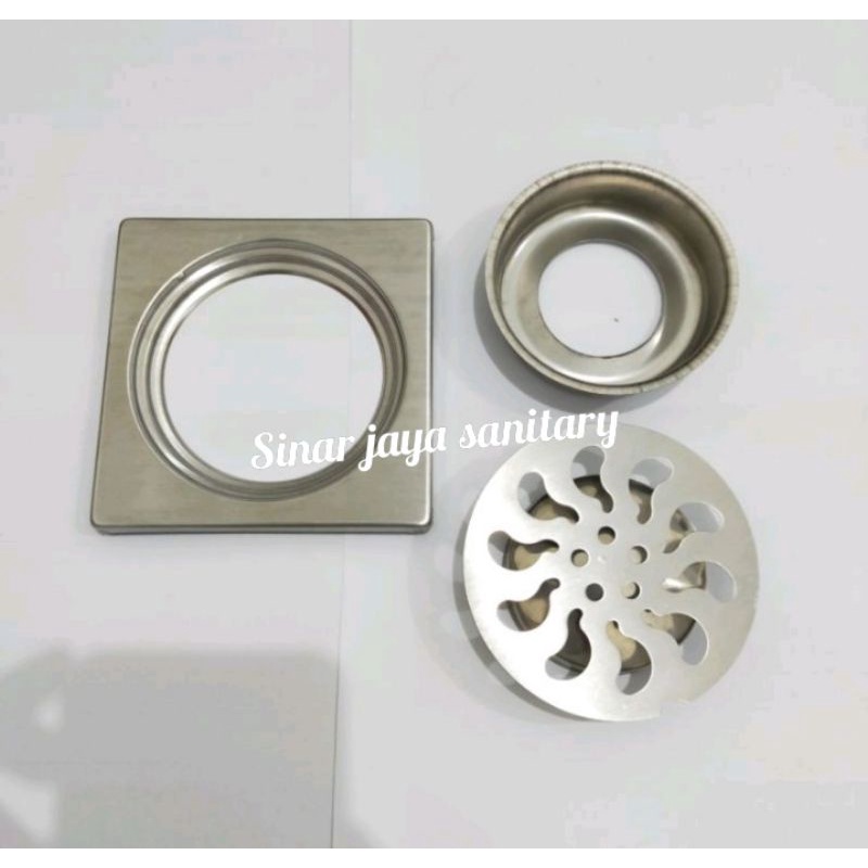 Floor drain kotak stainless murah / Saringan got kamar mandi stainless