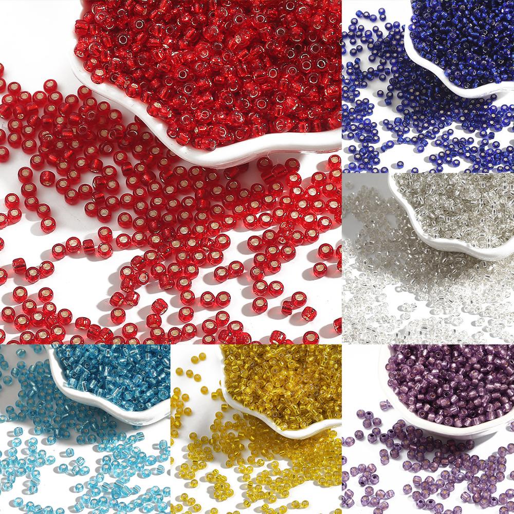 2mm 3mm Pesona Czech Glass Seed Beads Longgar Spacer Beads Untuk Membuat Perhiasan DIY Gelang Kalung