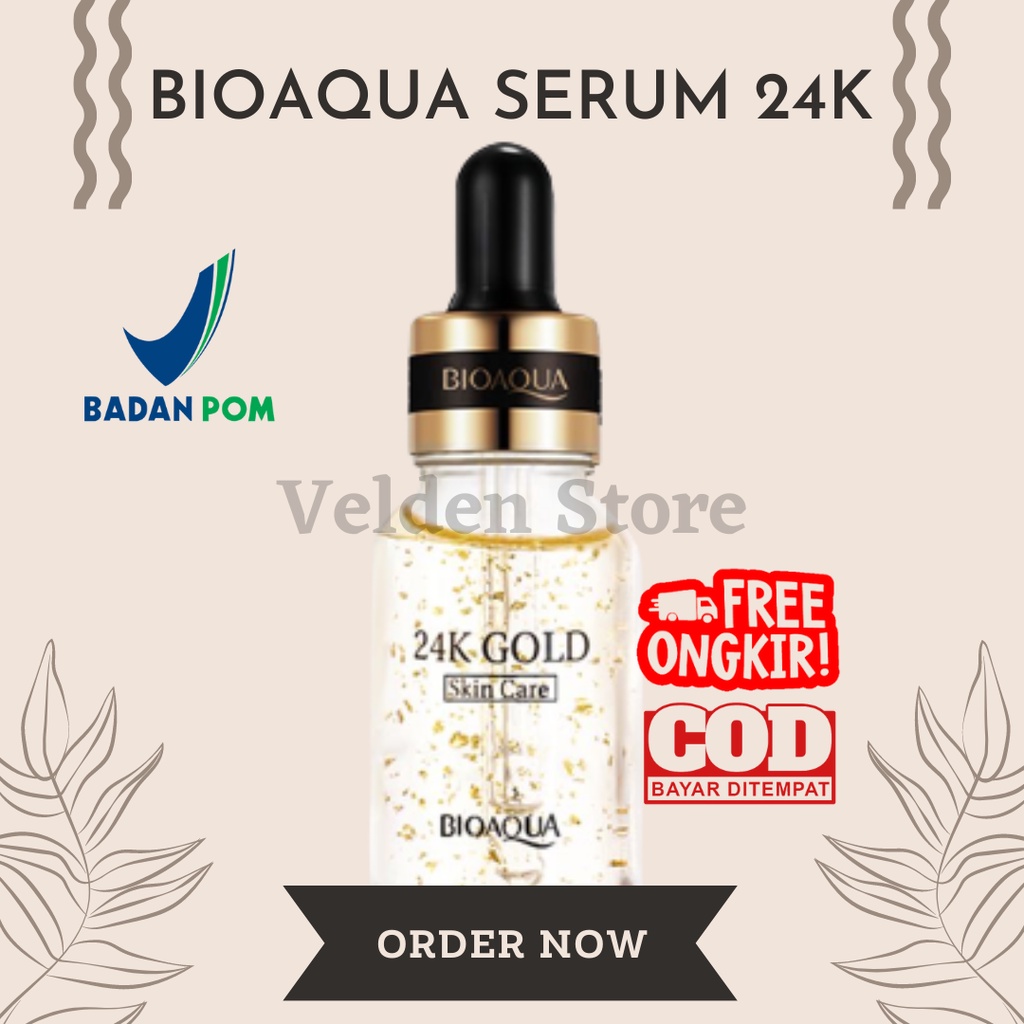 Bioaqua 24k Gold Skincare SERUM 30ml 50ml / Serum Wajah / Skin Brightening Serum / Anti Aging Whitening / Melembabkan Kulit Mendehidrasi Kulit Original Memperbaiki Kulit BPOM 100% Original