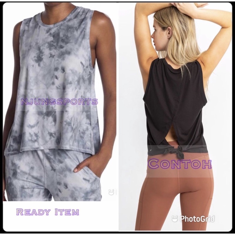 Baju olahraga wanita/yoga/zumba gottex tie dye grey