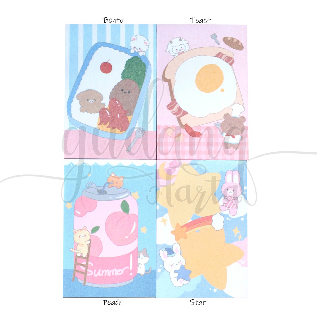 Sticky Notes Summer Bento Memo DIY Scrapbook Lucu Unik GH 301355