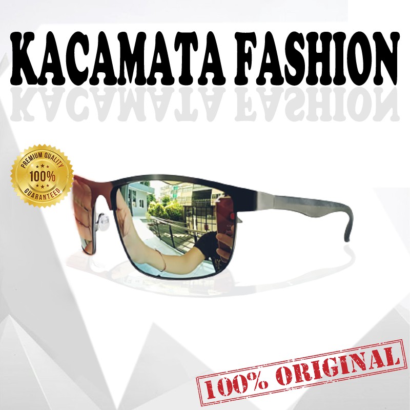 Kacamata hitam pria wanita kacamata fashion Retro Mirror Sunglasses