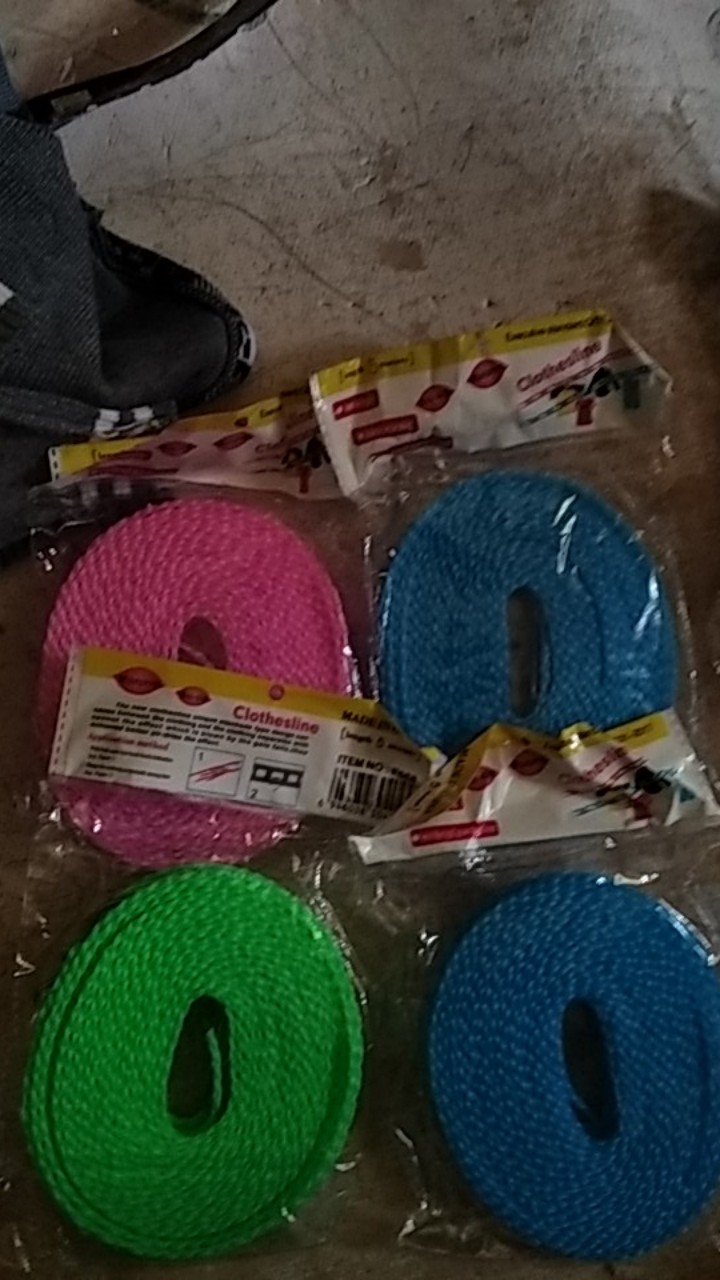 Tali Jemuran Ada Lubang Gantungan Baju - Hanger Super Praktis - Clothes Line Unik 5 Meter [pm]