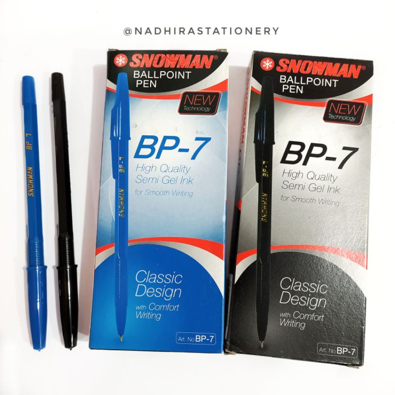 

PULPEN SNOWMAN BP-7 ISI 12PCS