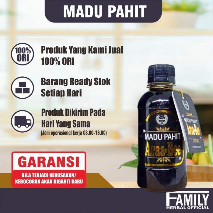 

Madu Hitam Pahit Araabee Kemasan Praktis - 280gr