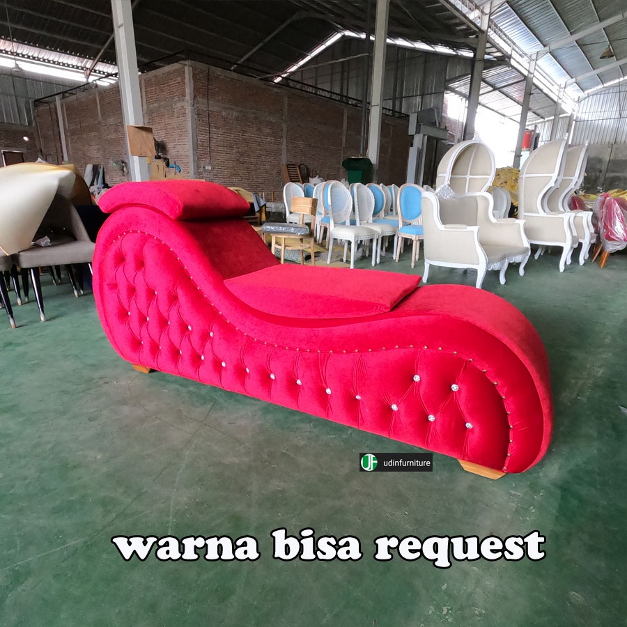 Sofa Cinta Kamasutra, Sofa Tantra, Sofa Bercinta Merah Maroon Bludru