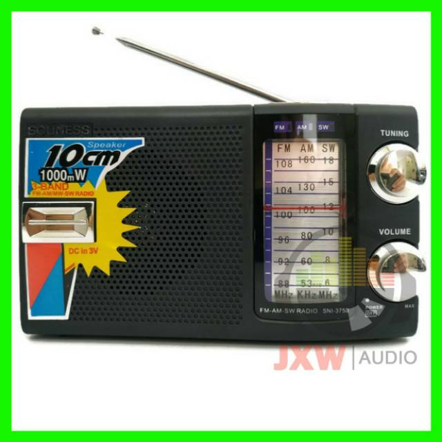 RADIO PORTABLE MURAH SOUNESS SNI 3750 / RADIO INTERNASIONAL SNI-3750 / RADIO JADUL 3750