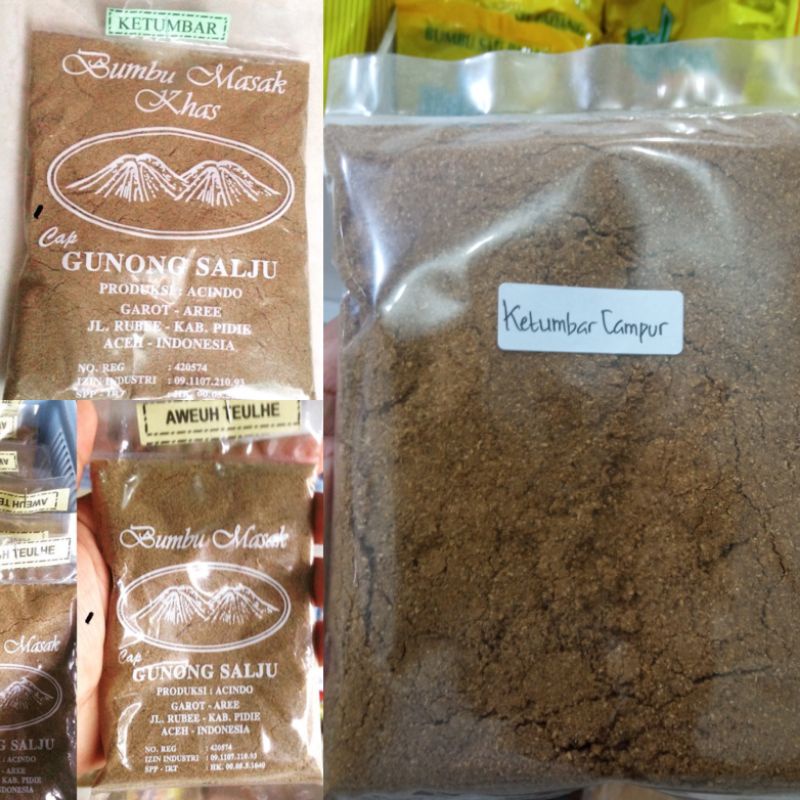 

Ketumbar Bubuk Murni, Ketumbar Gongseng dan Ketumbar Campur khas Aceh