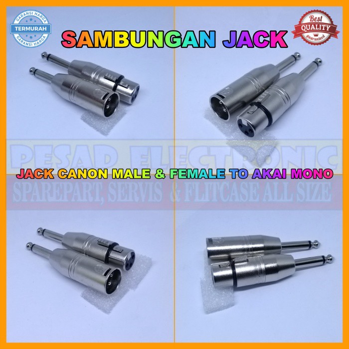 Jack Canon Female To akai/JACK SAMBUNG CANON FEMALE DAN MALE