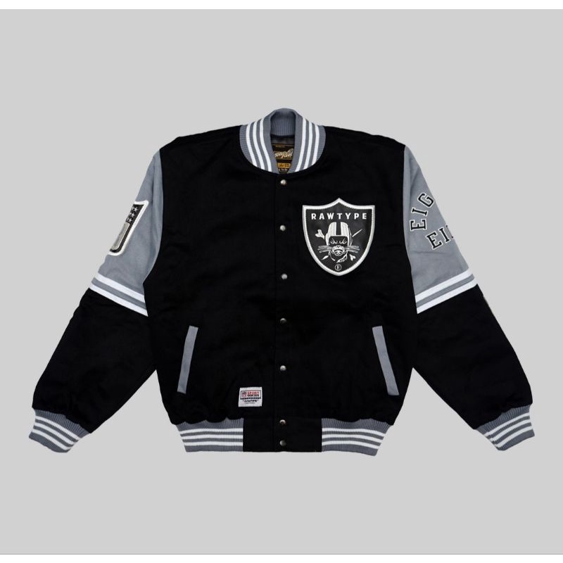 JACKET VARSITY VOLTZ RAW TYPE RIOT X RIDERS AND RULES ORIGINAL RAWTYPE TEAM RTR LIMITED EDITION RNR 