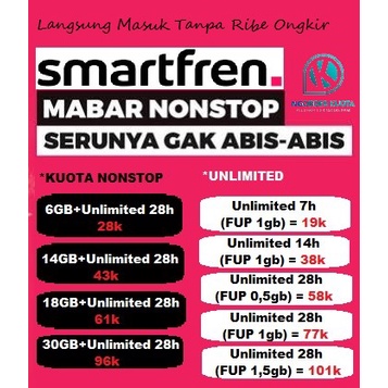Paket Data Smartfren Kuota Internet Unlimited Nonstop Murah cepat Insya Allaah