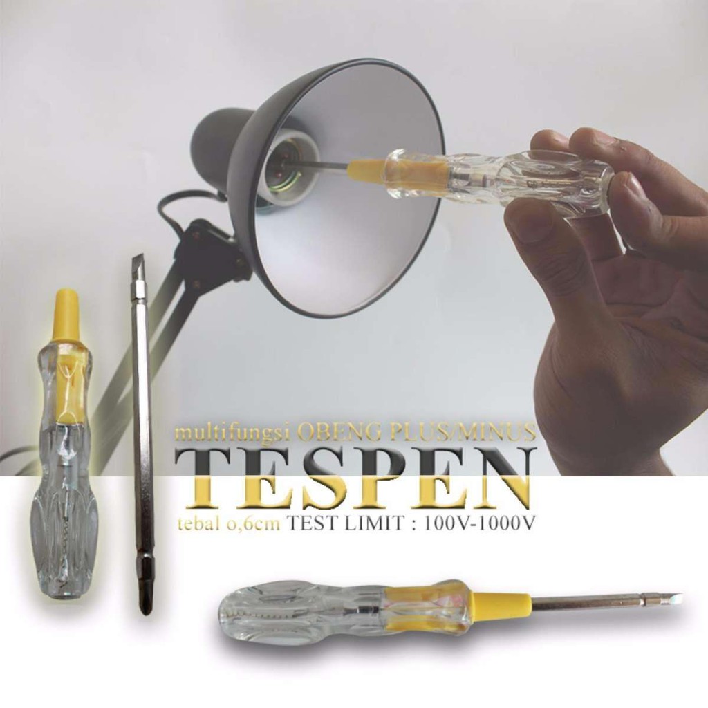 Tespen Listrik Obeng Plus dan Minus