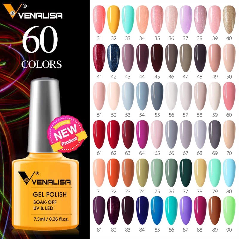 No 61- 90 Kutek VENALISA VIP 2 Gel Polish / Gel Nail Polish 7.5ml Venalisa NEW VIP 2