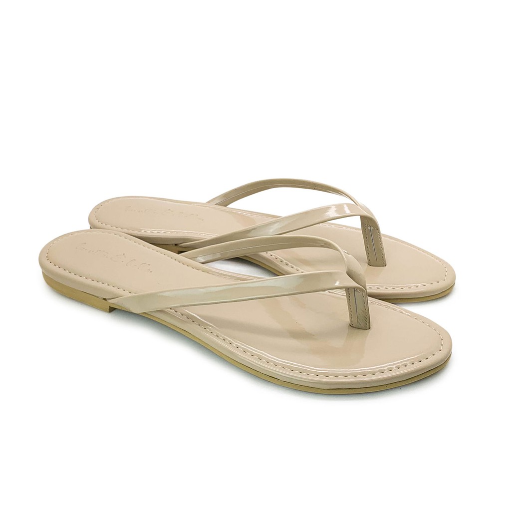 La Vita E Bella Candy Sandal Jepit Flat Teplek Wanita Model Flip Flop Bahan Glossy [LZ504]