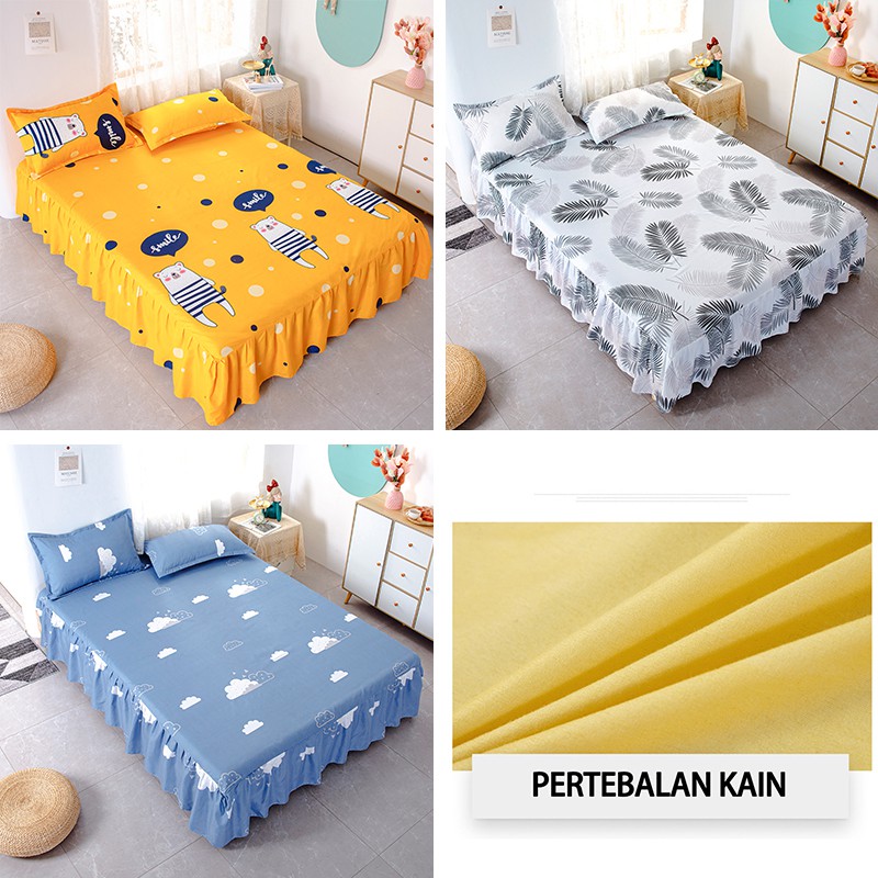 popular sprei renda sprei rumbai sprai seperei bahan nyaman 120x200/160x200/180x200