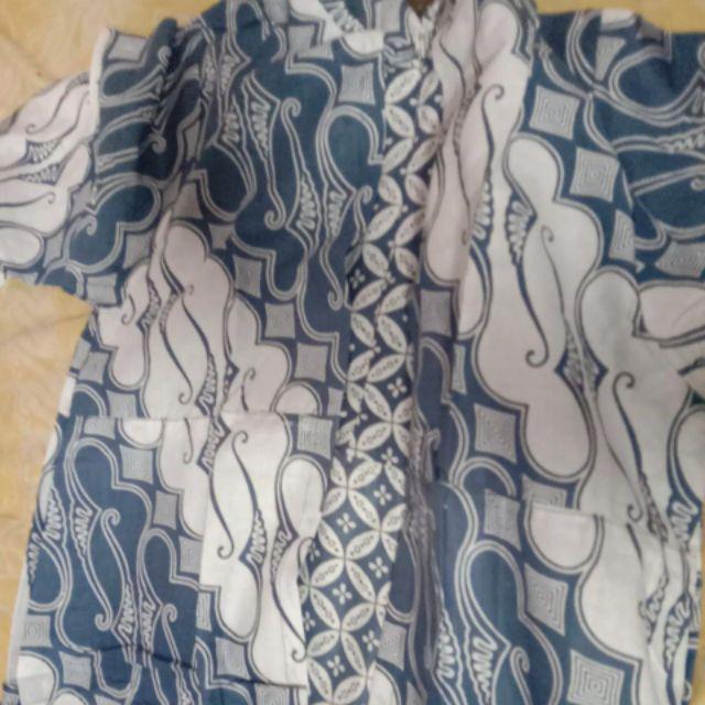 Gamis Cardi Gamis Batik Cantik Bagus Seragaman Pesta Syari Batik Cantik Biru Layer Kondangan Nikahan