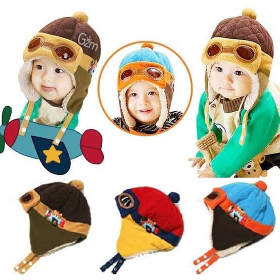 Topi Pilot Hat - Topi Anak Lucu - Topi Anak Pilot Hat Aneka Warna