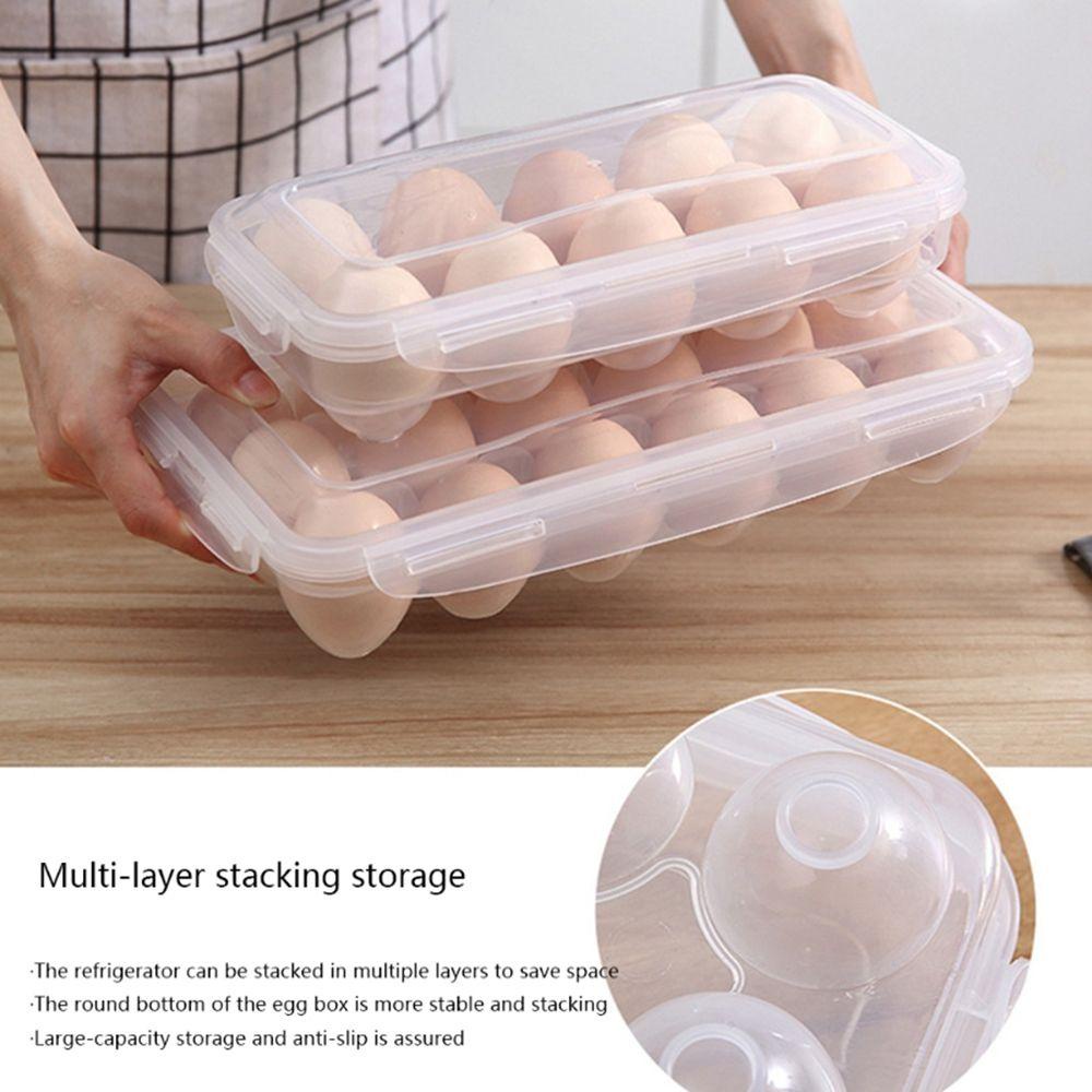 【 ELEGANT 】 Kotak Penyimpanan Telur Pp10/18 Grid Lemari Es Organisasi Home Organizer Dispenser Telur Keranjang Kitchen Storage