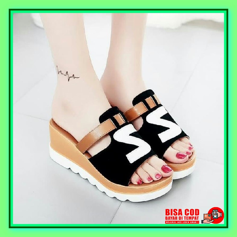 Sandal Wedges Wanita Murah Sendal Weges Wanita Terbaru Weges Kondangan Wanita Wijes Ibu Ibu Wegdes K