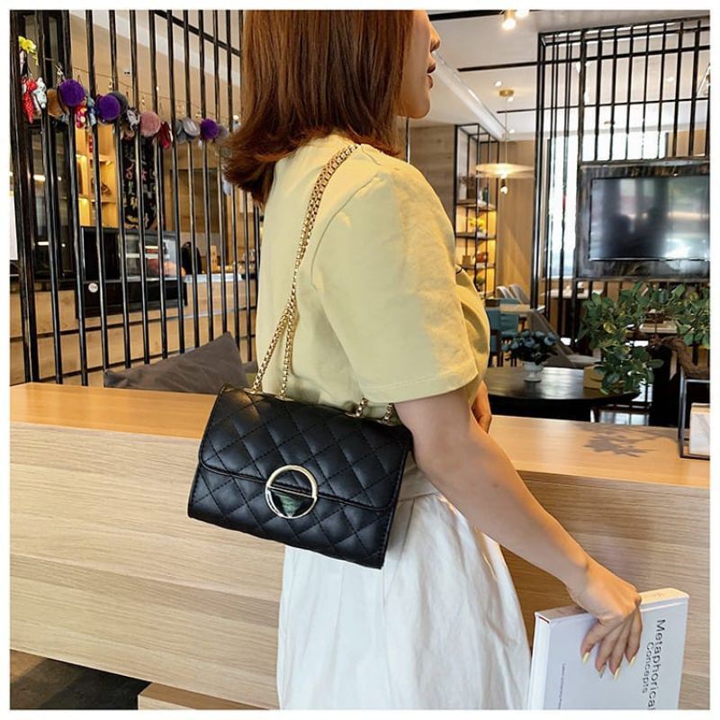 [BISA COD] Tas Selempang Slempang Sling Bag Premium Wanita - Tas Kondangan Pesta Rantai Bahu Elegan Wanita Korean Style Ootd