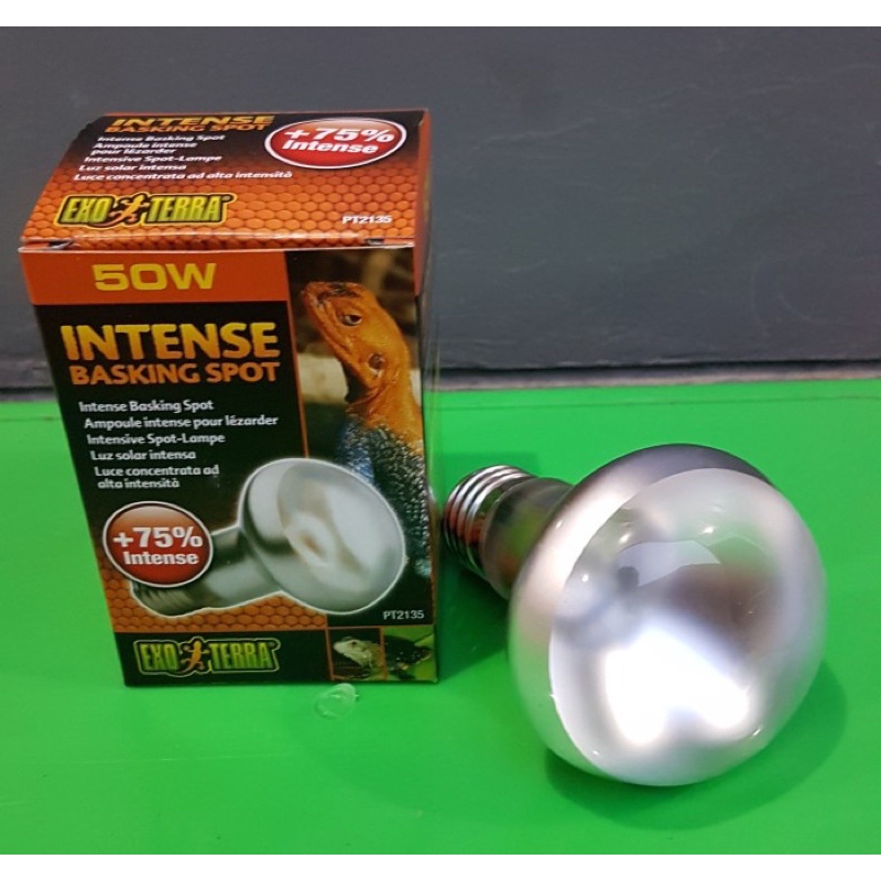 Lampu heating hewan reptil 50w pemanas kura torto sulcata ular