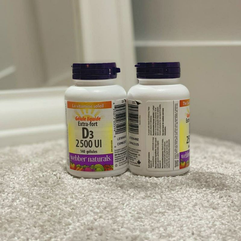 WEBBER NATURALS D3 2500 UI 140 gels