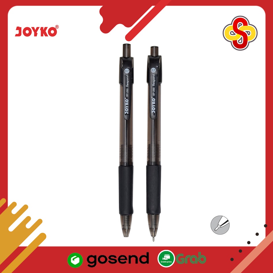 Pulpen / Pena Joyko BP-260 Respond 0.7 mm Hitam