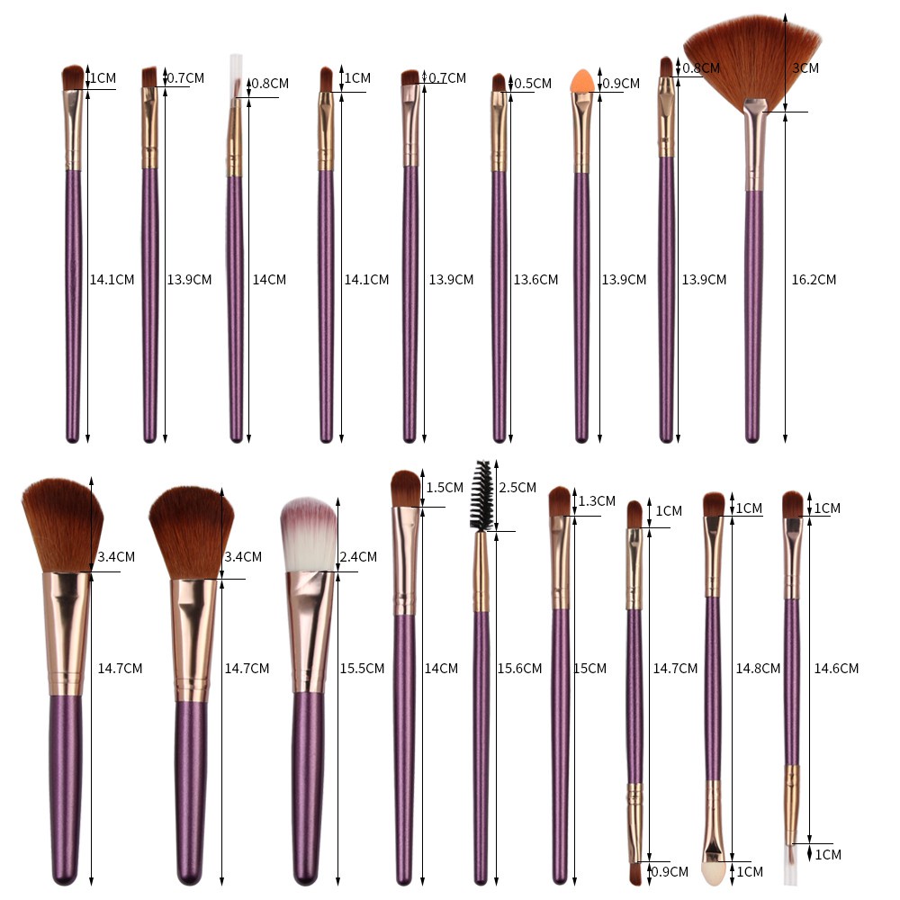 Original Maange 18Pcs Set Brush Kosmetik Make up Profesional